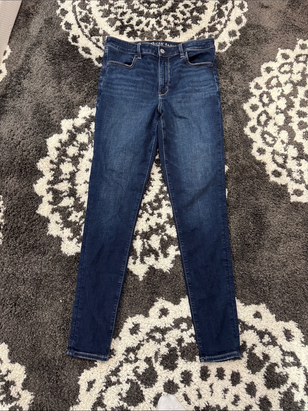 American Eagle Outfitters super high waist dark wash jeggings 8 long